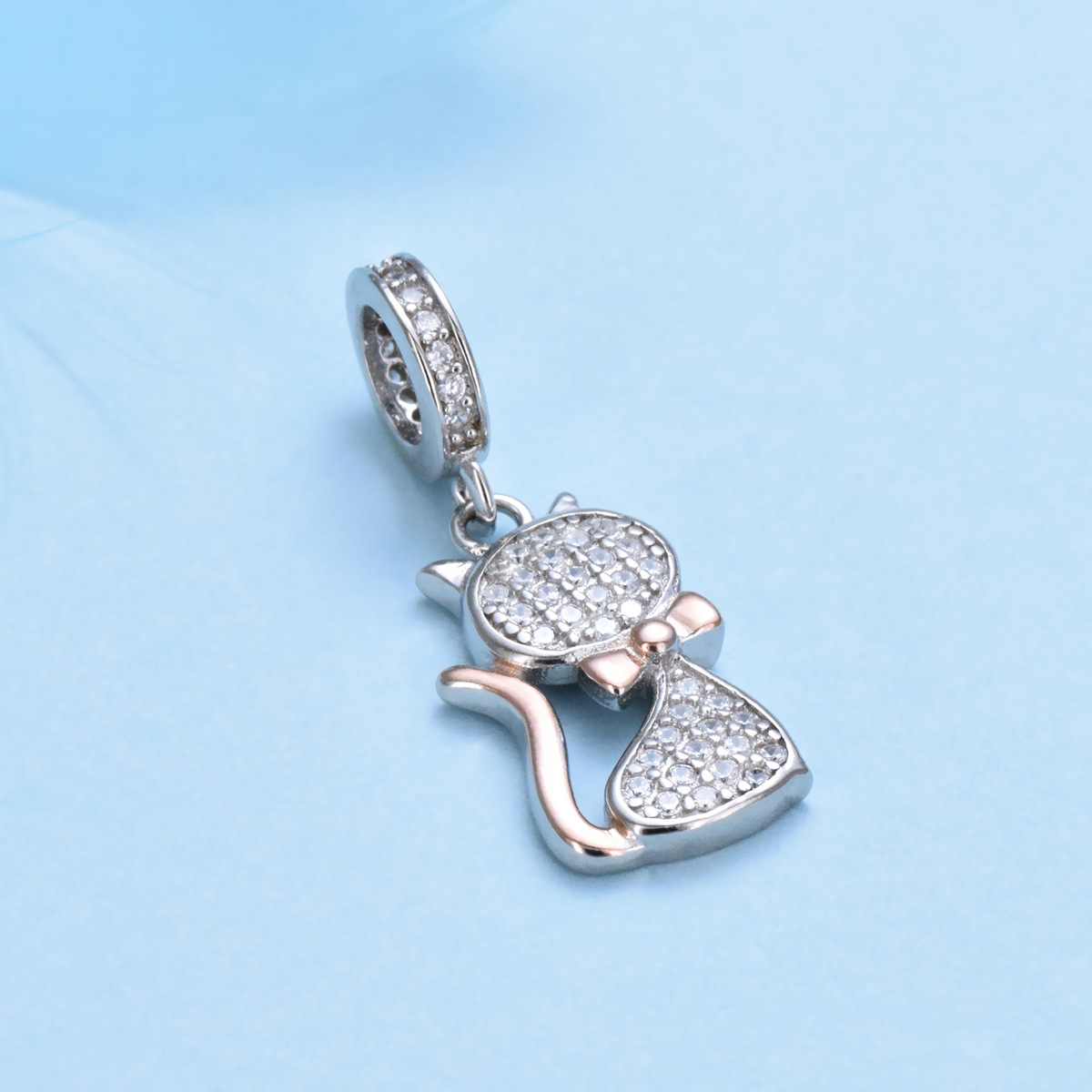 S925 sterling silver bead DIY pendant for cats - Image 2