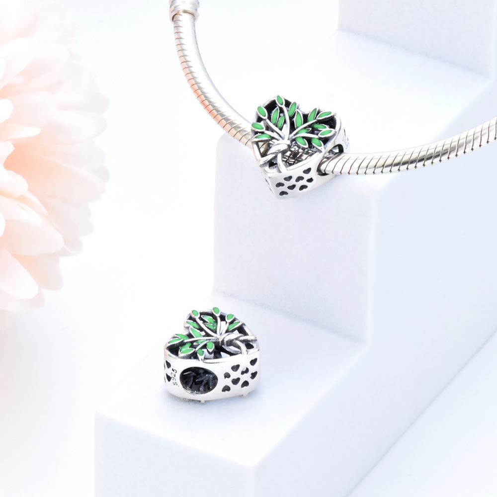 S925 Pure Silver Bead DIY Pendant Family Tree - Image 2