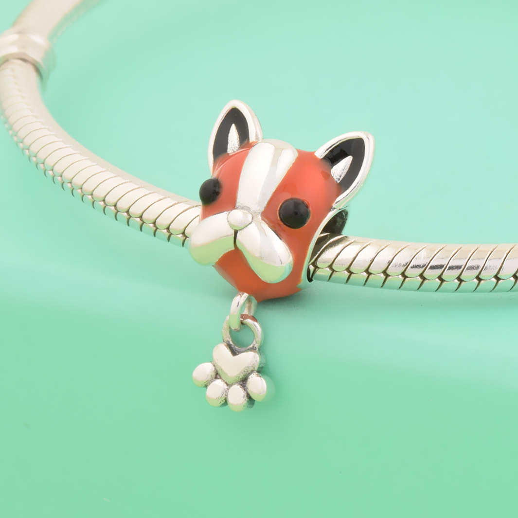 S925 sterling silver bead DIY pendant for puppies - Image 4