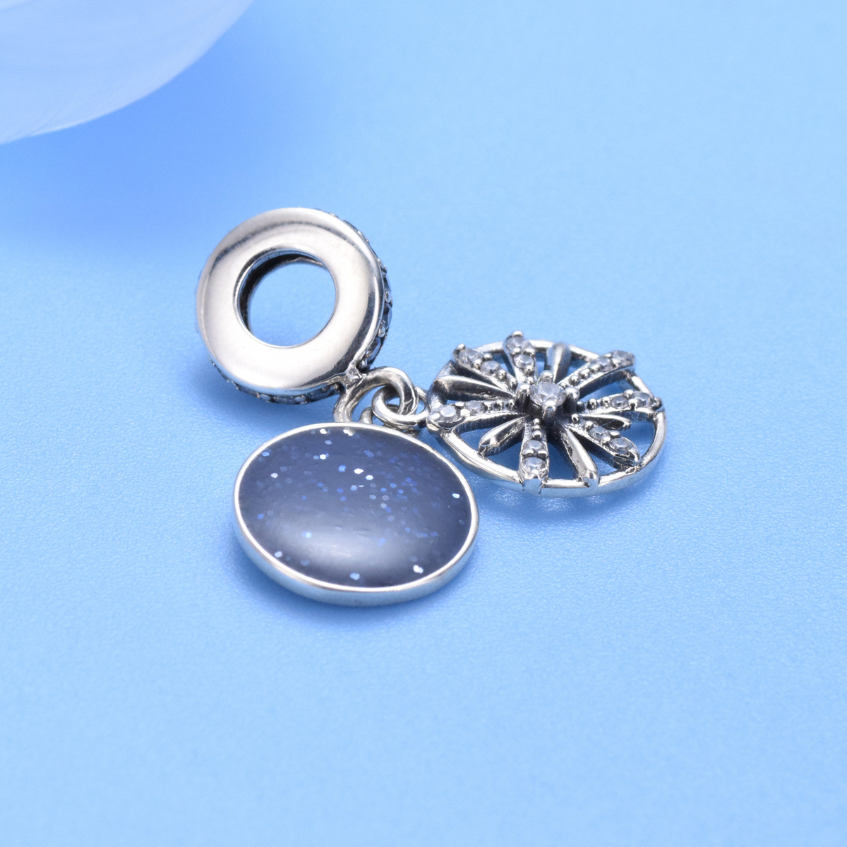 S925 sterling silver beaded DIY pendant starry sky - Image 3