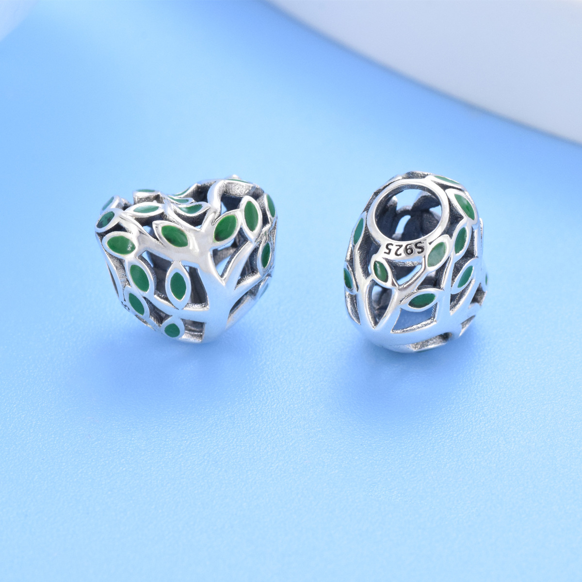 S925 sterling silver beaded DIY pendant love tree of life - Image 3