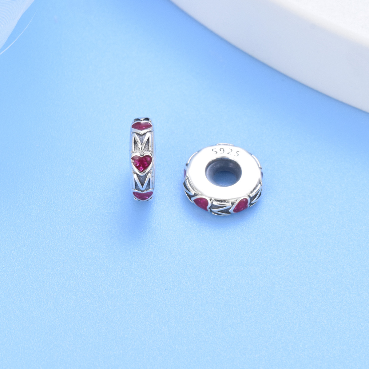 S925 sterling silver beaded DIY pendant fixed beads - Image 3