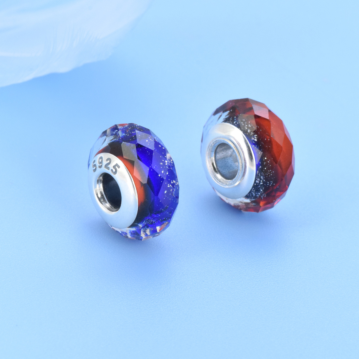 S925 sterling silver beaded DIY pendant glaze - Image 3