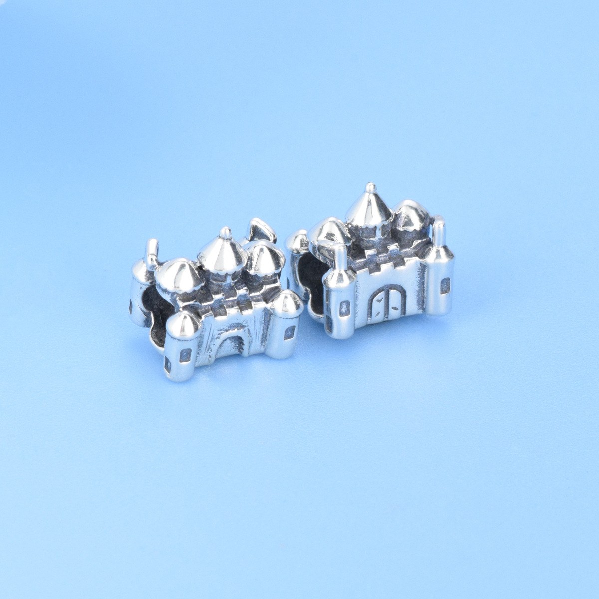 S925 Sterling Silver Beaded DIY Pendant Castle - Image 3
