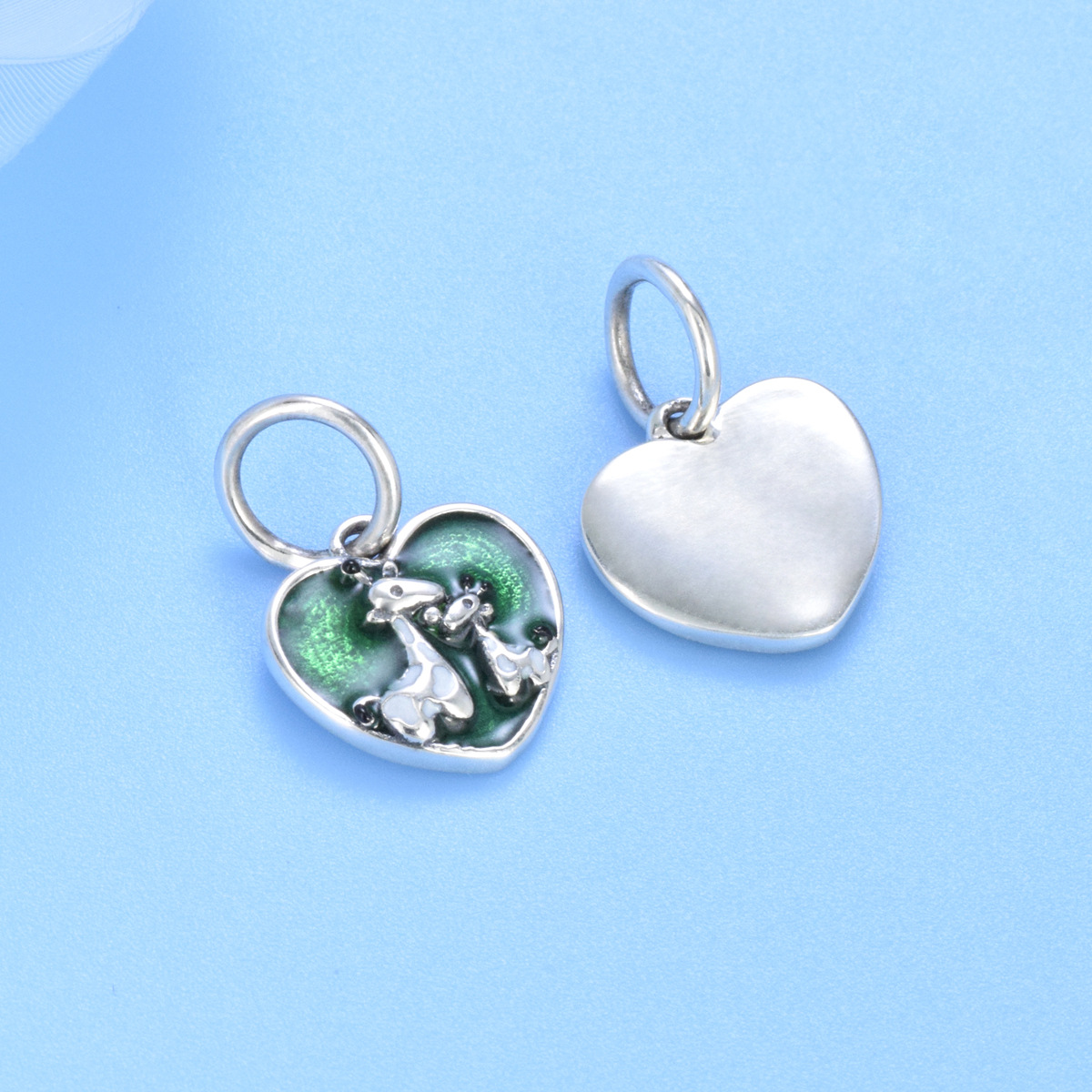 S925 sterling silver beaded DIY pendant giraffe - Image 3