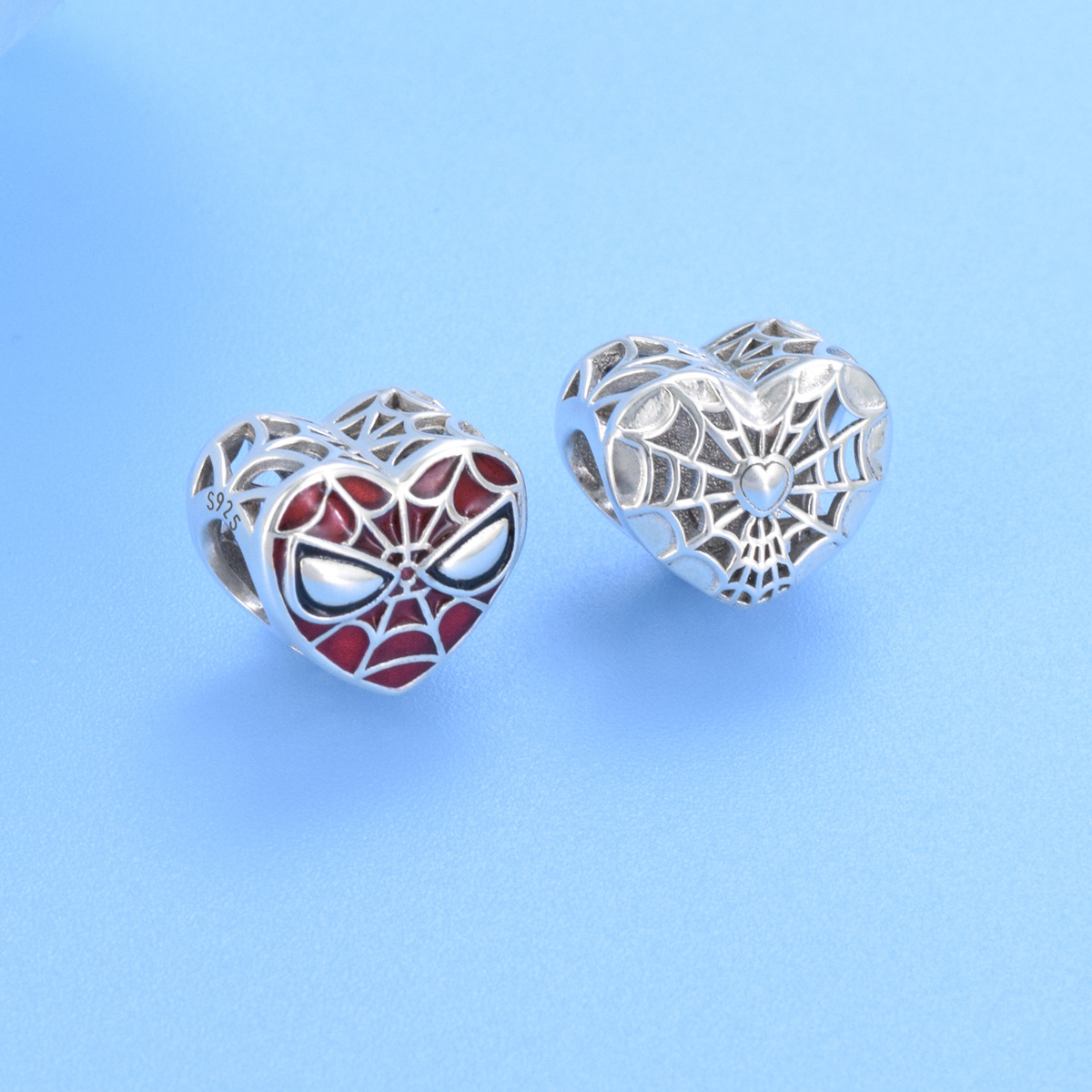 S925 sterling silver beaded DIY pendant spider web - Image 3