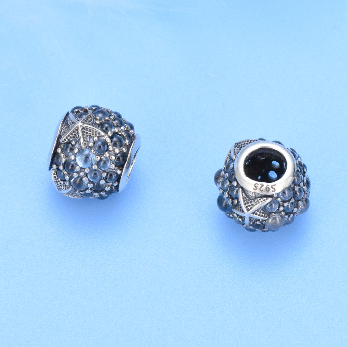 S925 Sterling Silver Beaded DIY Pendant Ocean World - Image 3