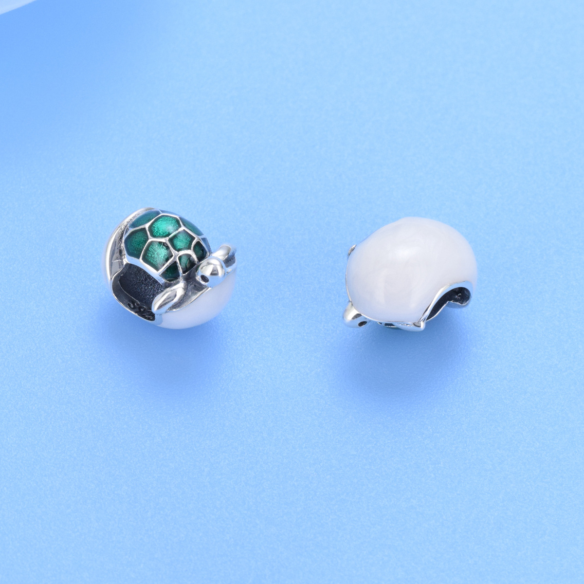 S925 Sterling Silver Beaded DIY Pendant Sea Turtle - Image 3