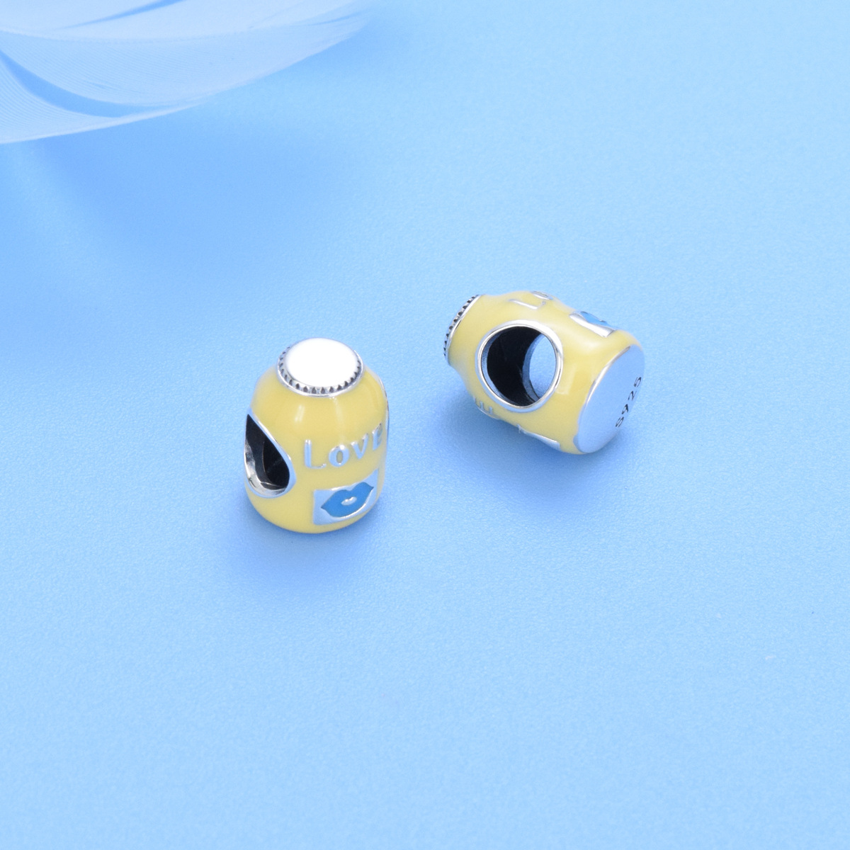 S925 Sterling Silver Beaded DIY Pendant Drink Bottle - Image 3