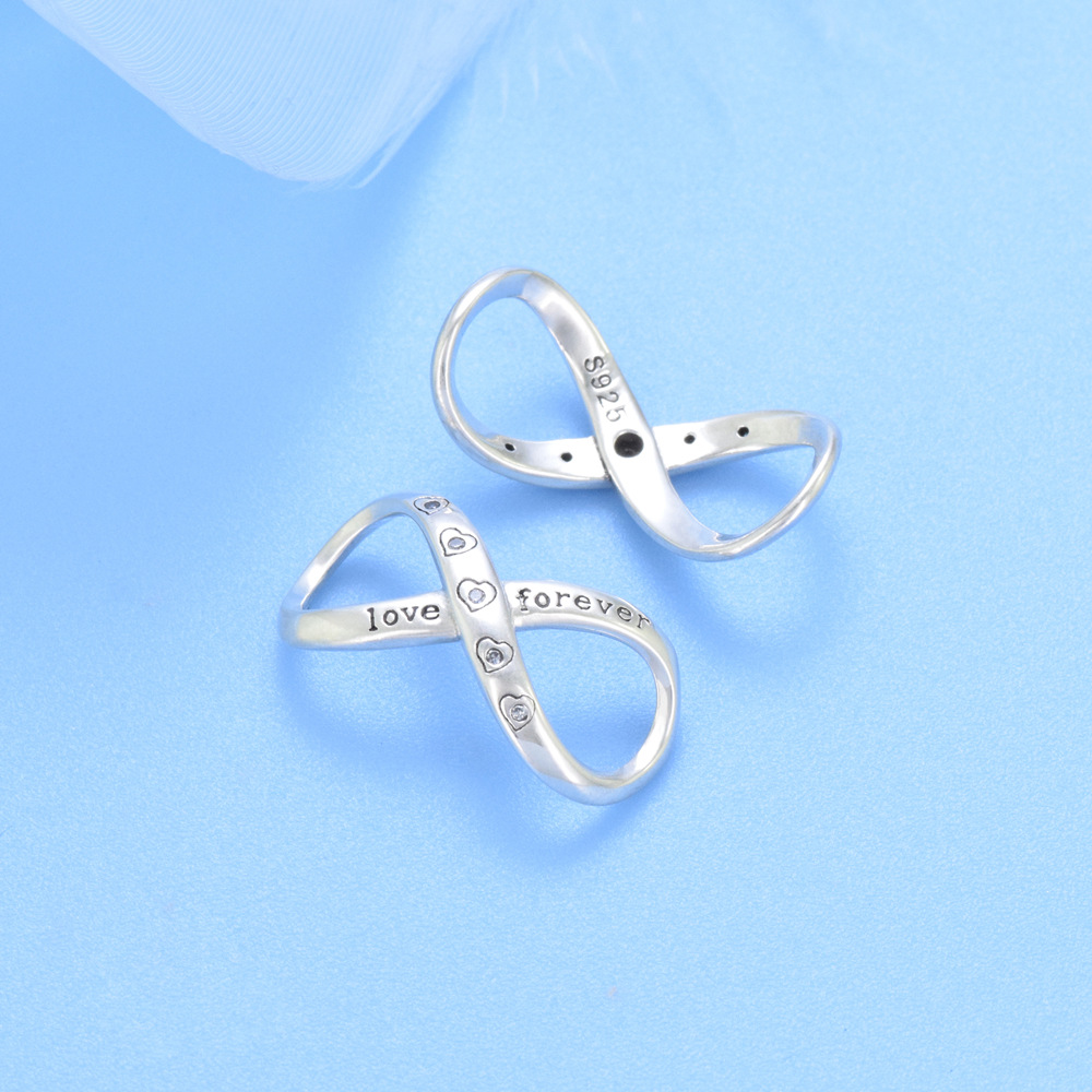 S925 sterling silver beaded DIY pendant love heart 8 figures - Image 3