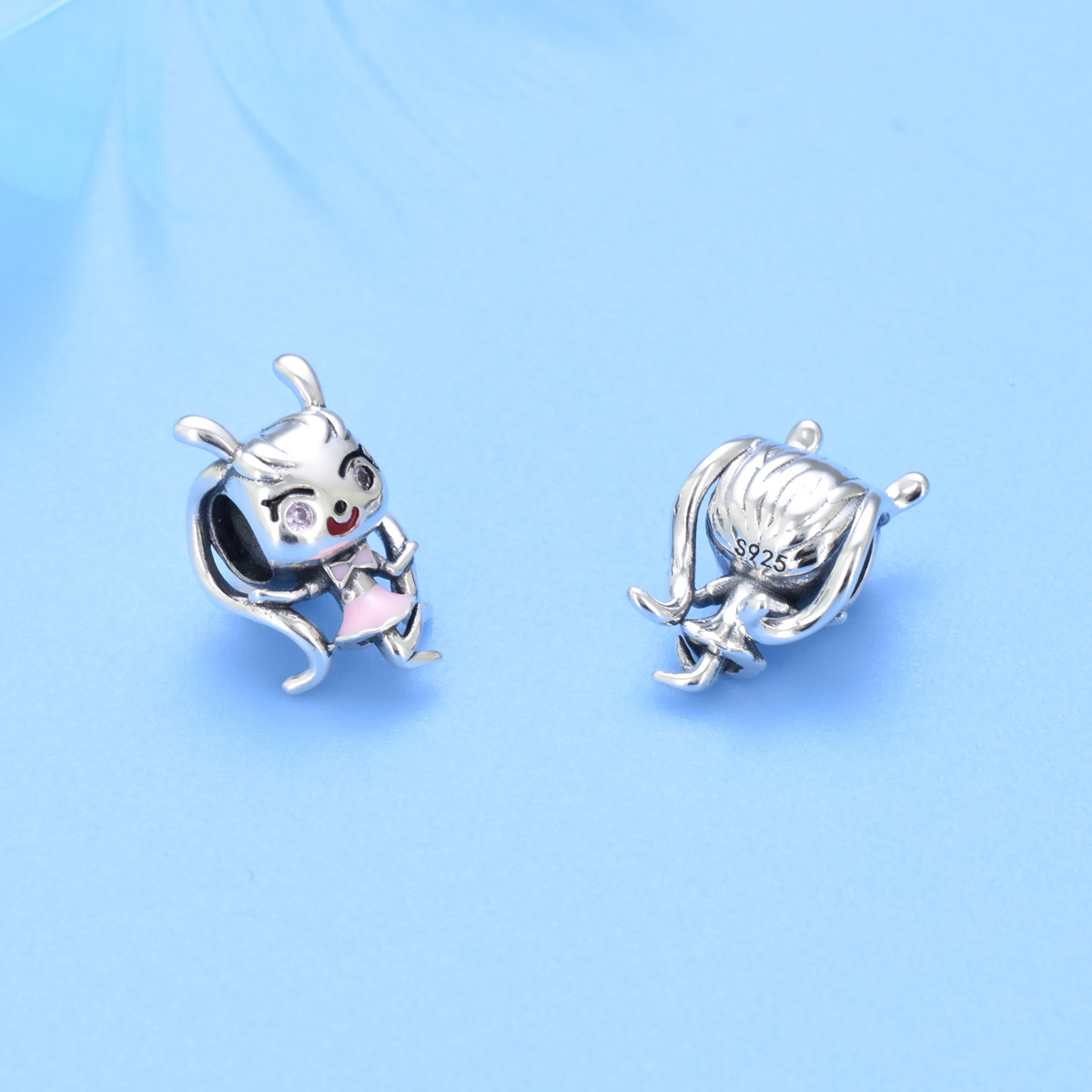 S925 sterling silver bead DIY pendant for little girl - Image 3