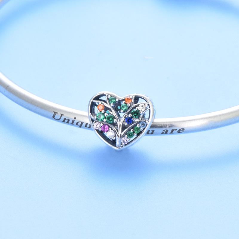 S925 Pure Silver Bead DIY Pendant Family Tree - Image 3