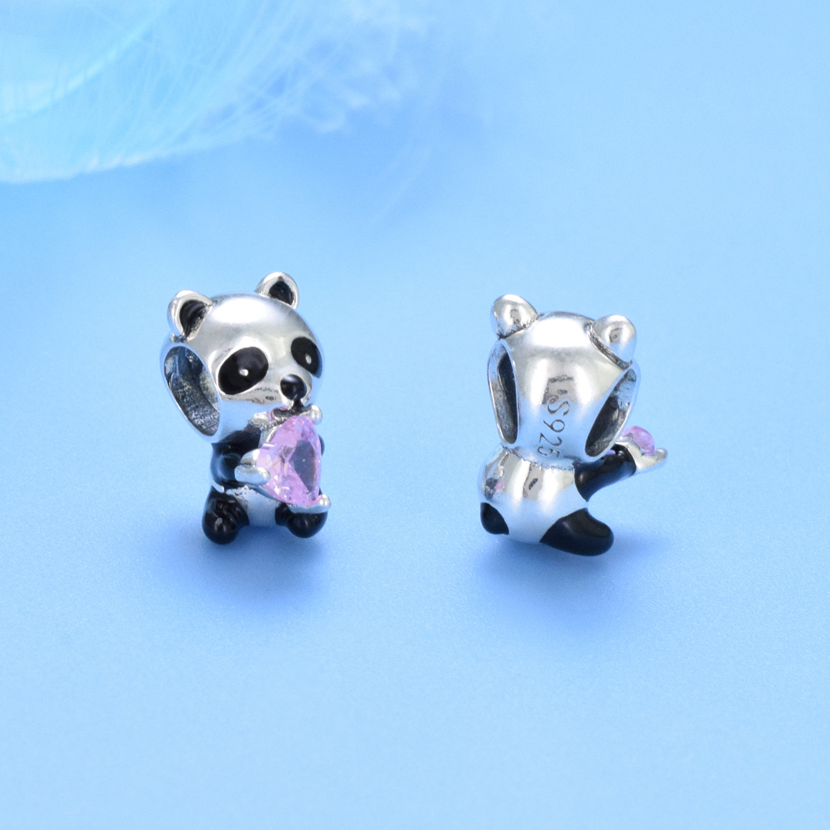 S925 sterling silver bead DIY pendant panda - Image 3
