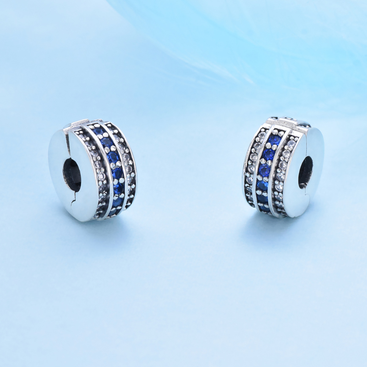 S925 sterling silver bead DIY pendant fixed bead - Image 3