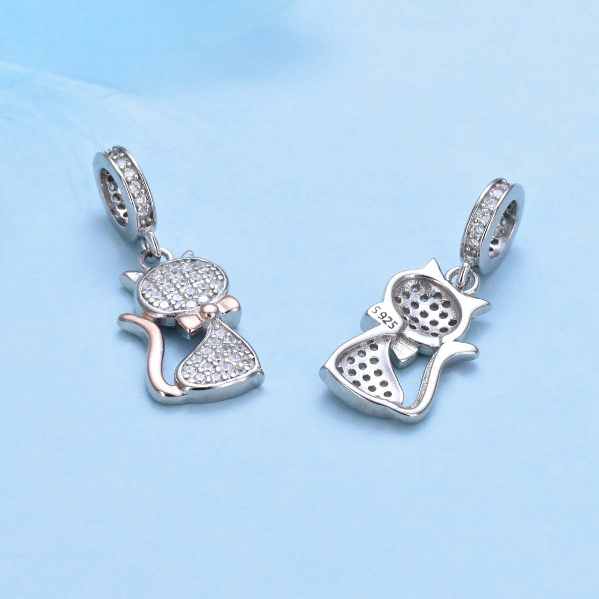 S925 sterling silver bead DIY pendant for cats - Image 3