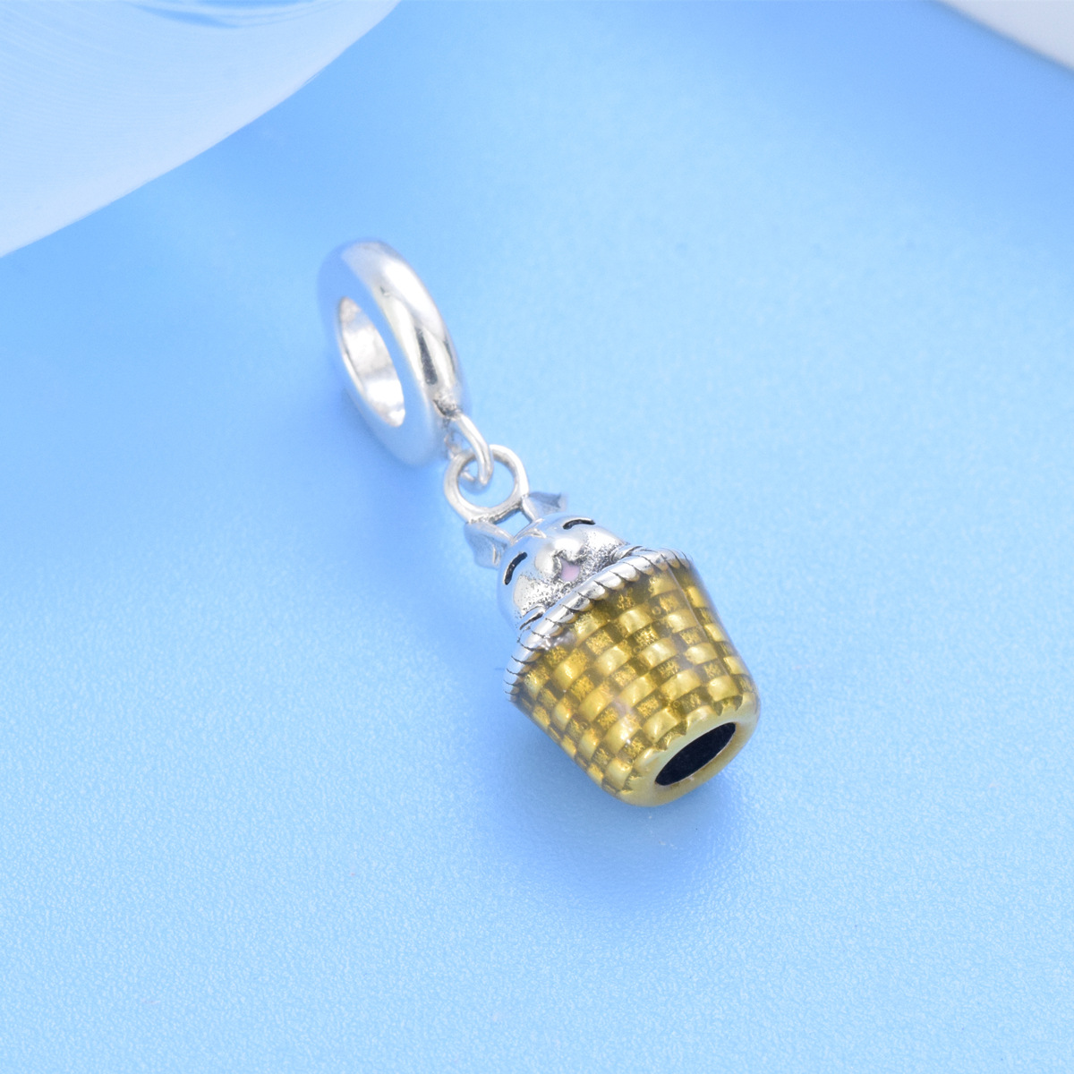 S925 sterling silver bead DIY pendant bunny - Image 3