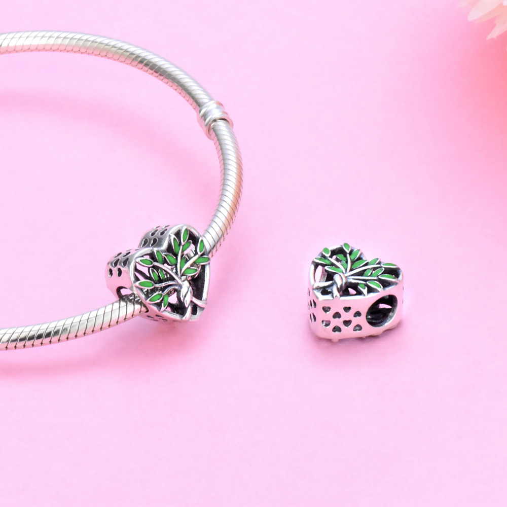 S925 Pure Silver Bead DIY Pendant Family Tree - Image 3