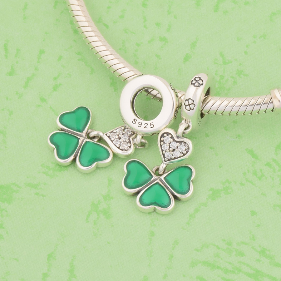 S925 Pure Silver Bead DIY Pendant Love Flower - Image 4