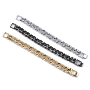 Hip Hop Cuban Chain Copper Inlaid Zircon 13mm Diamond Single Row Tennis Chain Bracelet