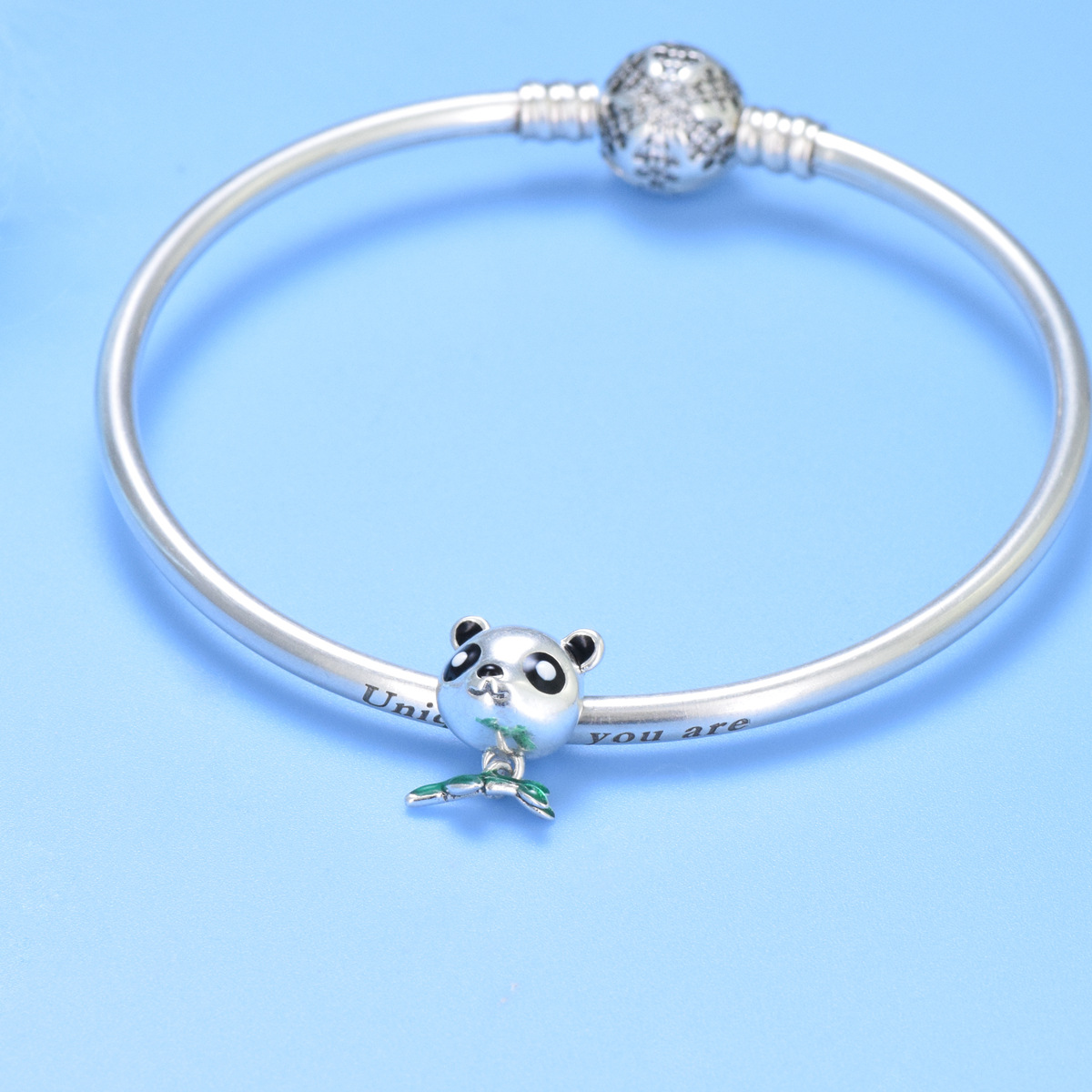 S925 sterling silver beaded DIY pendant panda - Image 4