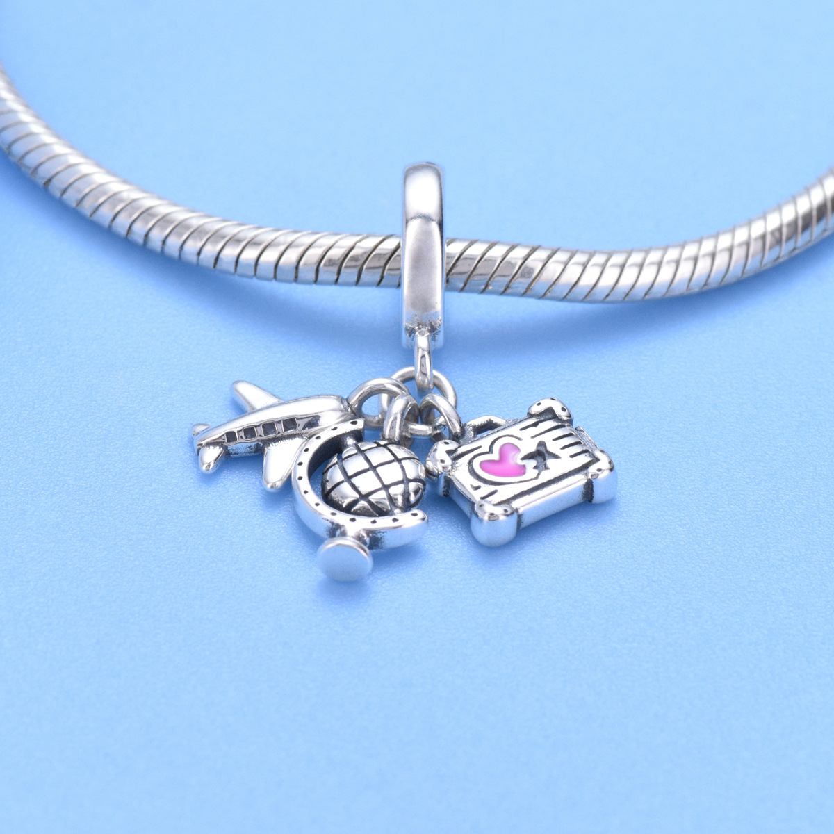 S925 Sterling Silver Beaded DIY Pendant Travel - Image 4