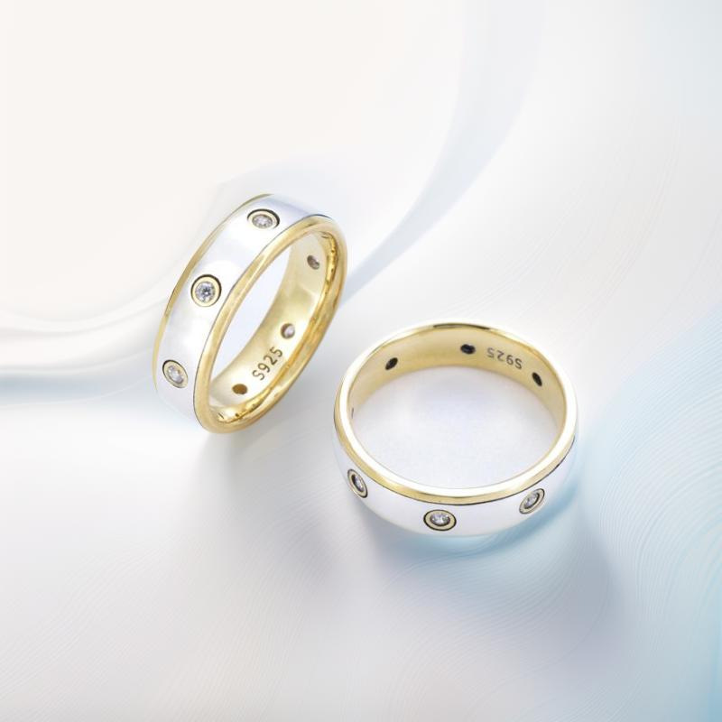 S925 sterling silver couple ring - Image 3