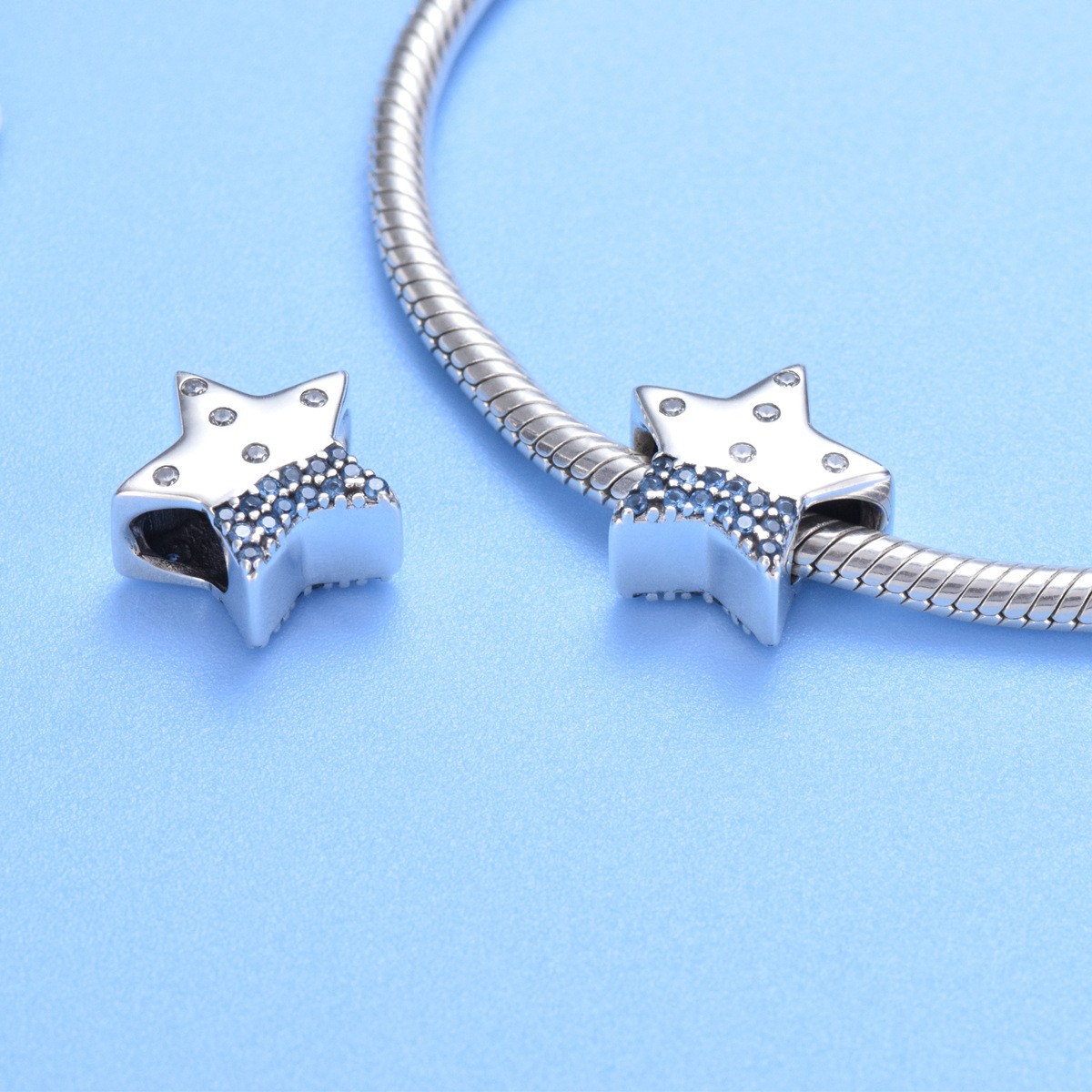 S925 Sterling Silver Beaded DIY Pendant Red Bow - Image 4