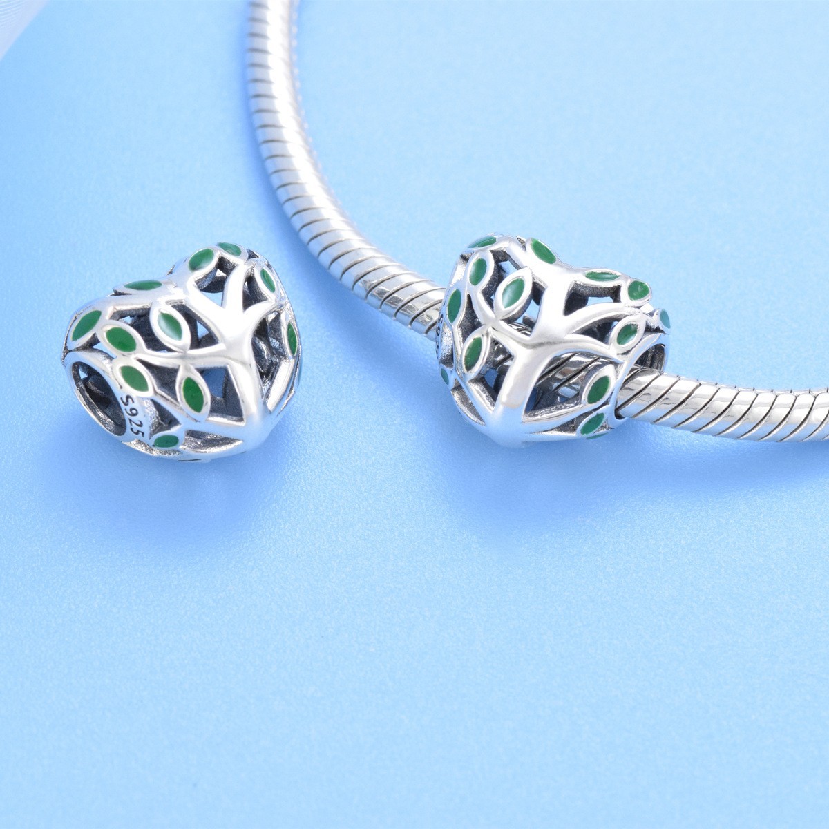 S925 sterling silver beaded DIY pendant love tree of life - Image 4