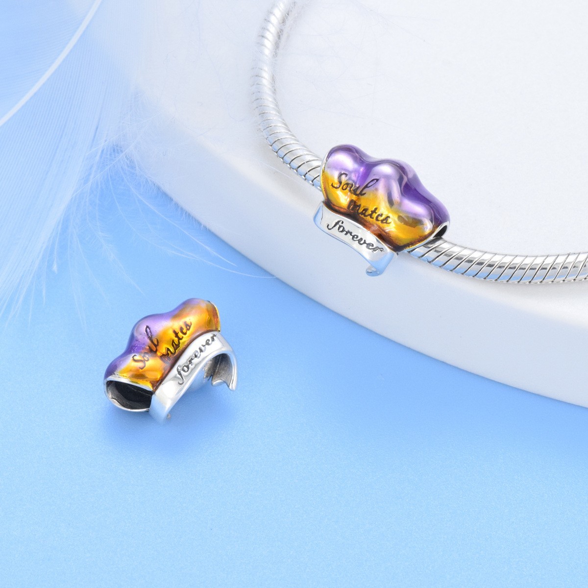 S925 sterling silver beaded DIY pendant - Image 4