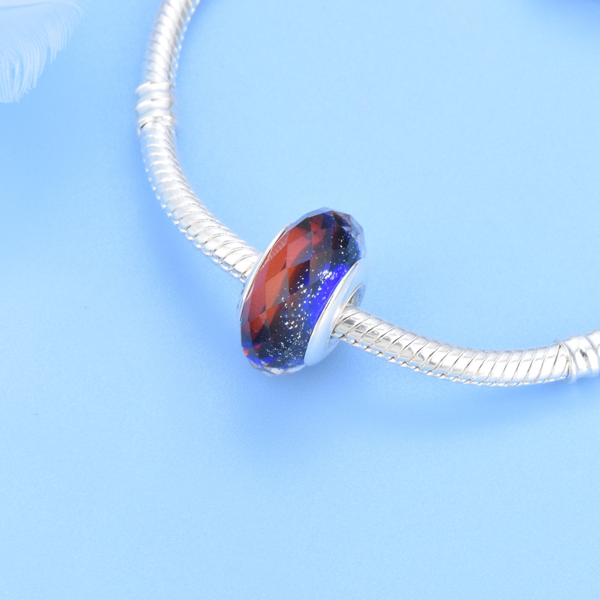 S925 sterling silver beaded DIY pendant glaze - Image 4