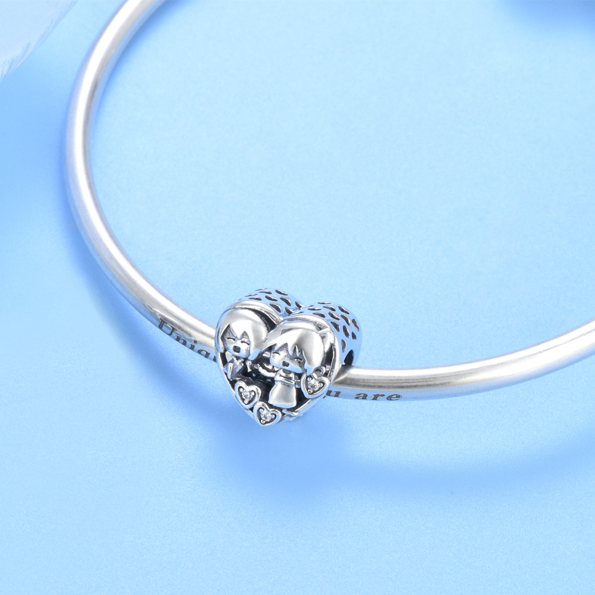 S925 sterling silver beaded DIY pendant for kids - Image 4