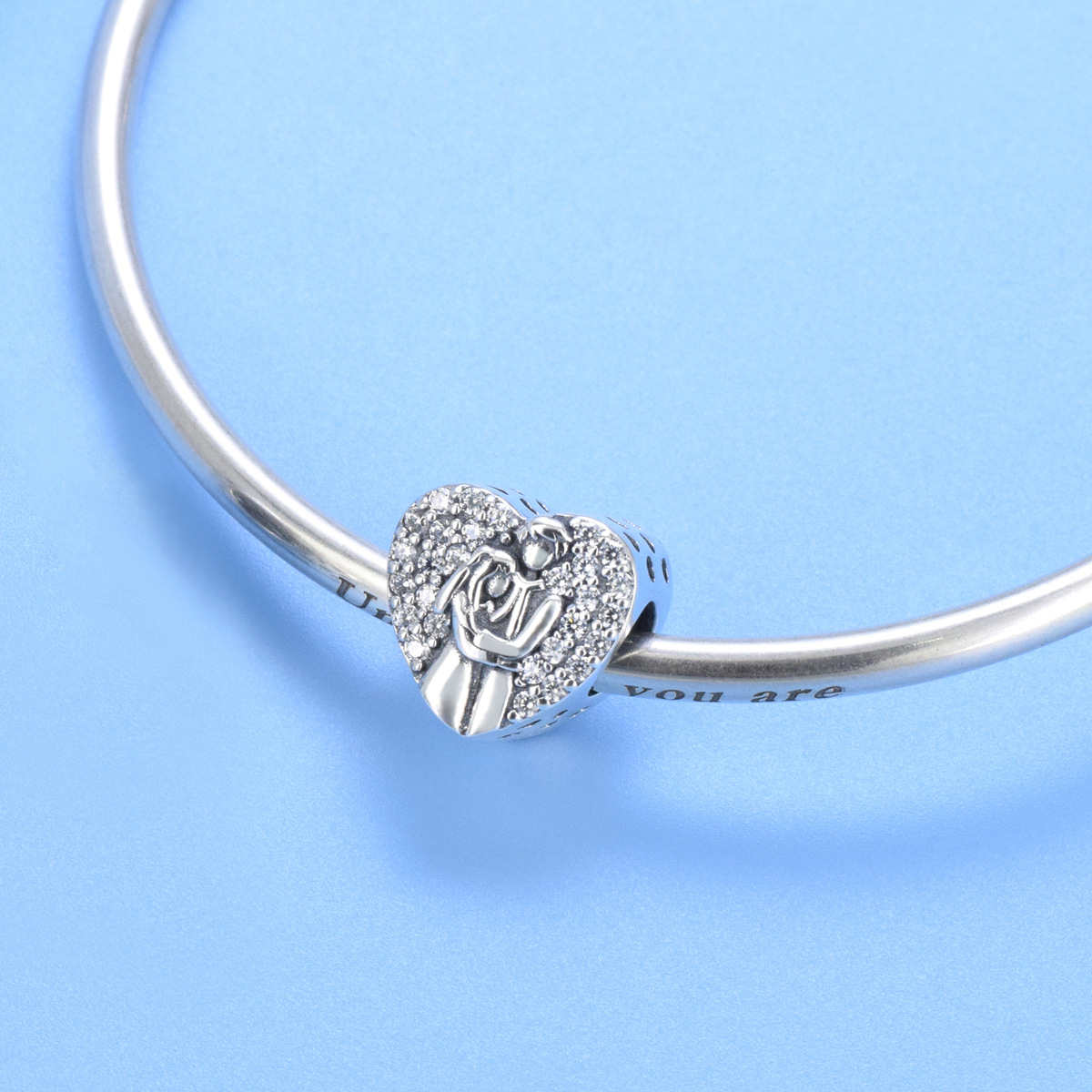 S925 Sterling Silver Beaded DIY Pendant for Couples - Image 4