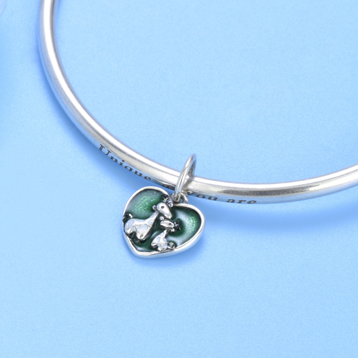 S925 sterling silver beaded DIY pendant giraffe - Image 4