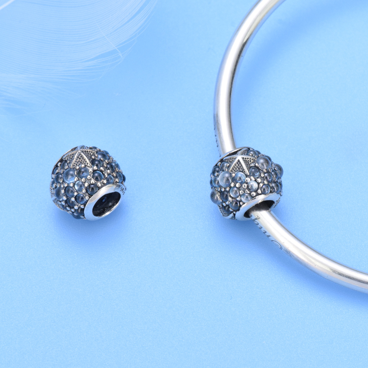 S925 Sterling Silver Beaded DIY Pendant Ocean World - Image 4