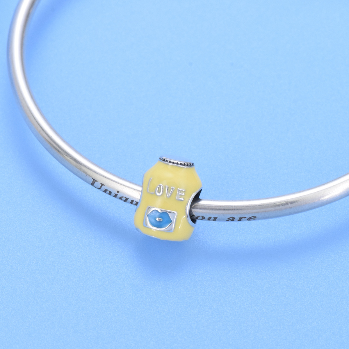 S925 Sterling Silver Beaded DIY Pendant Drink Bottle - Image 4