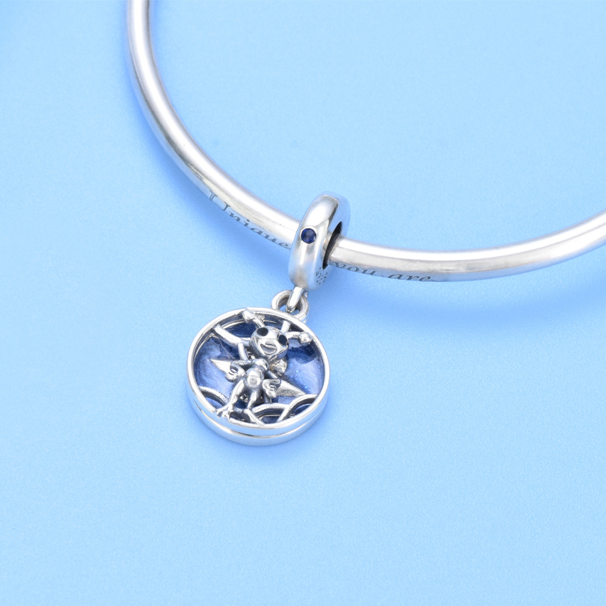 S925 Sterling Silver Beaded DIY Pendant Alien - Image 4