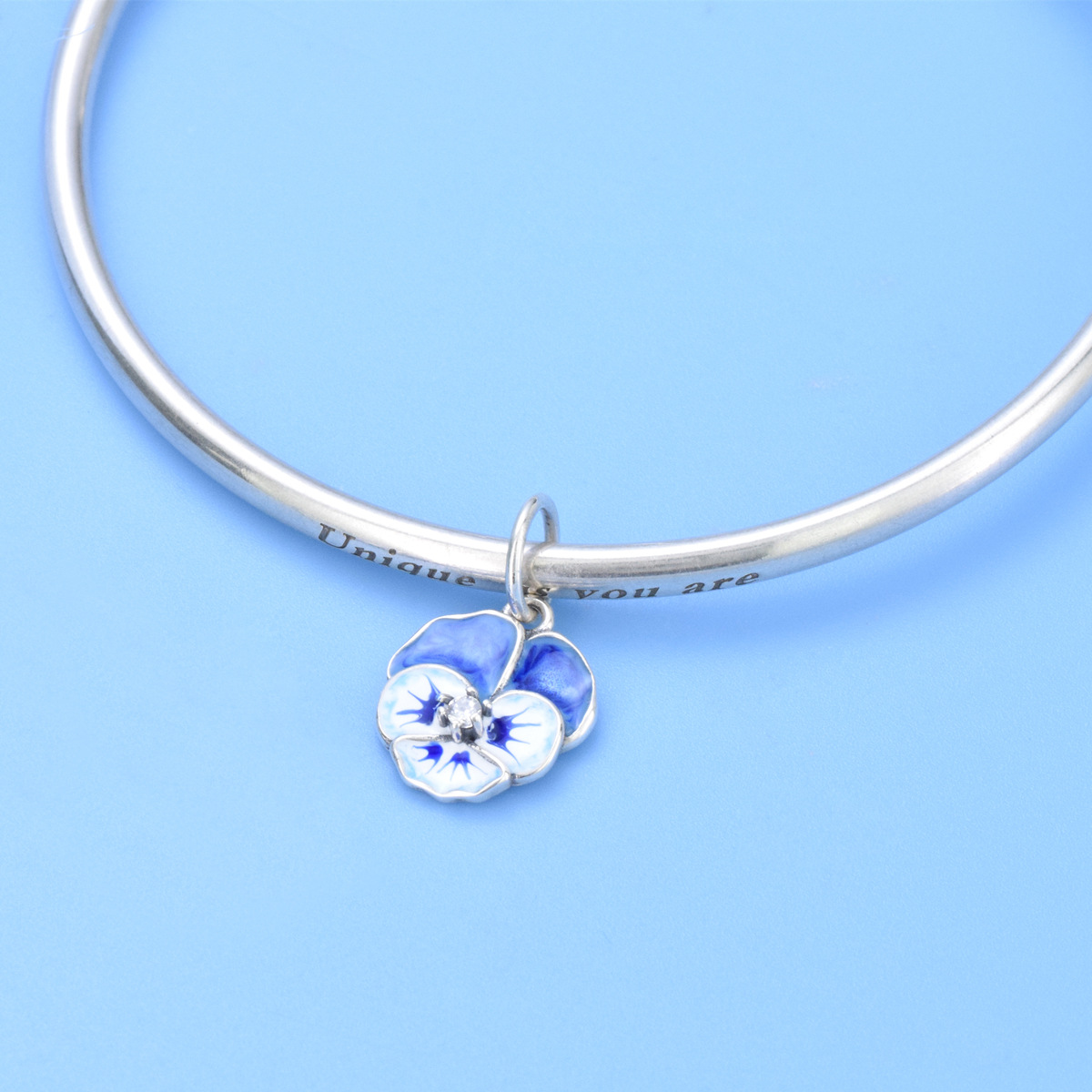 S925 sterling silver beaded DIY pendant lotus leaf - Image 4