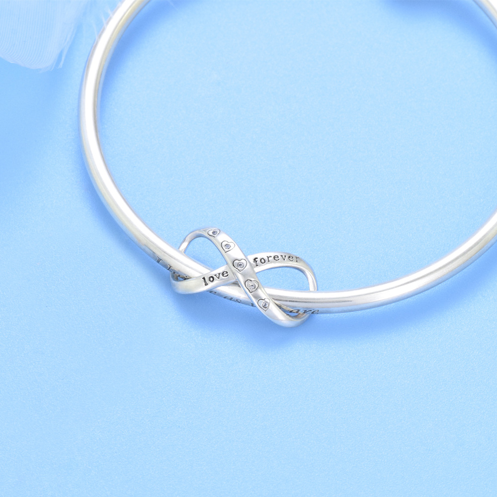 S925 sterling silver beaded DIY pendant love heart 8 figures - Image 4