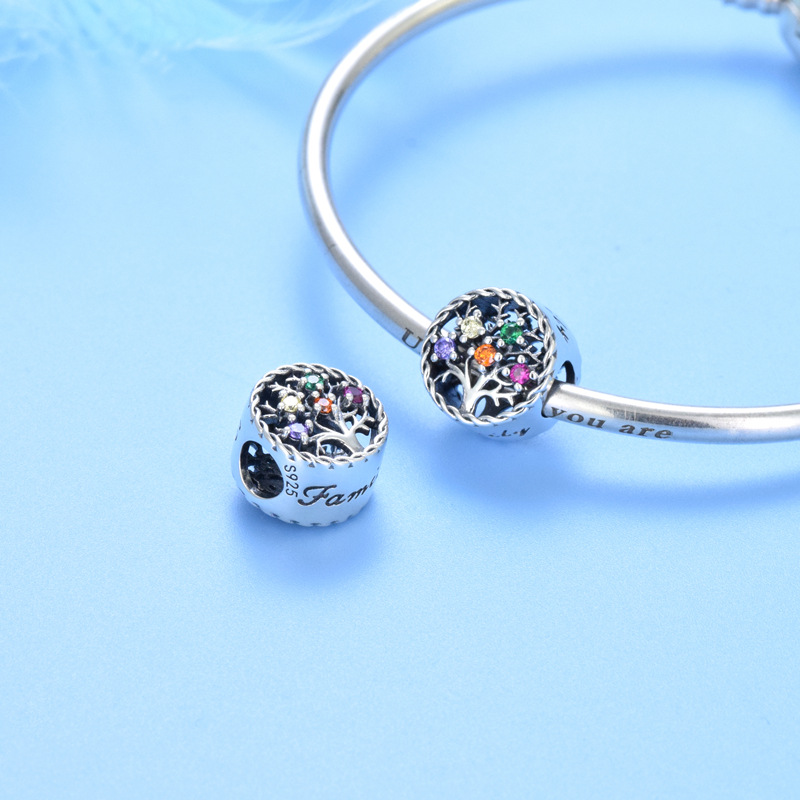 S925 Pure Silver Bead DIY Pendant Family Tree - Image 4