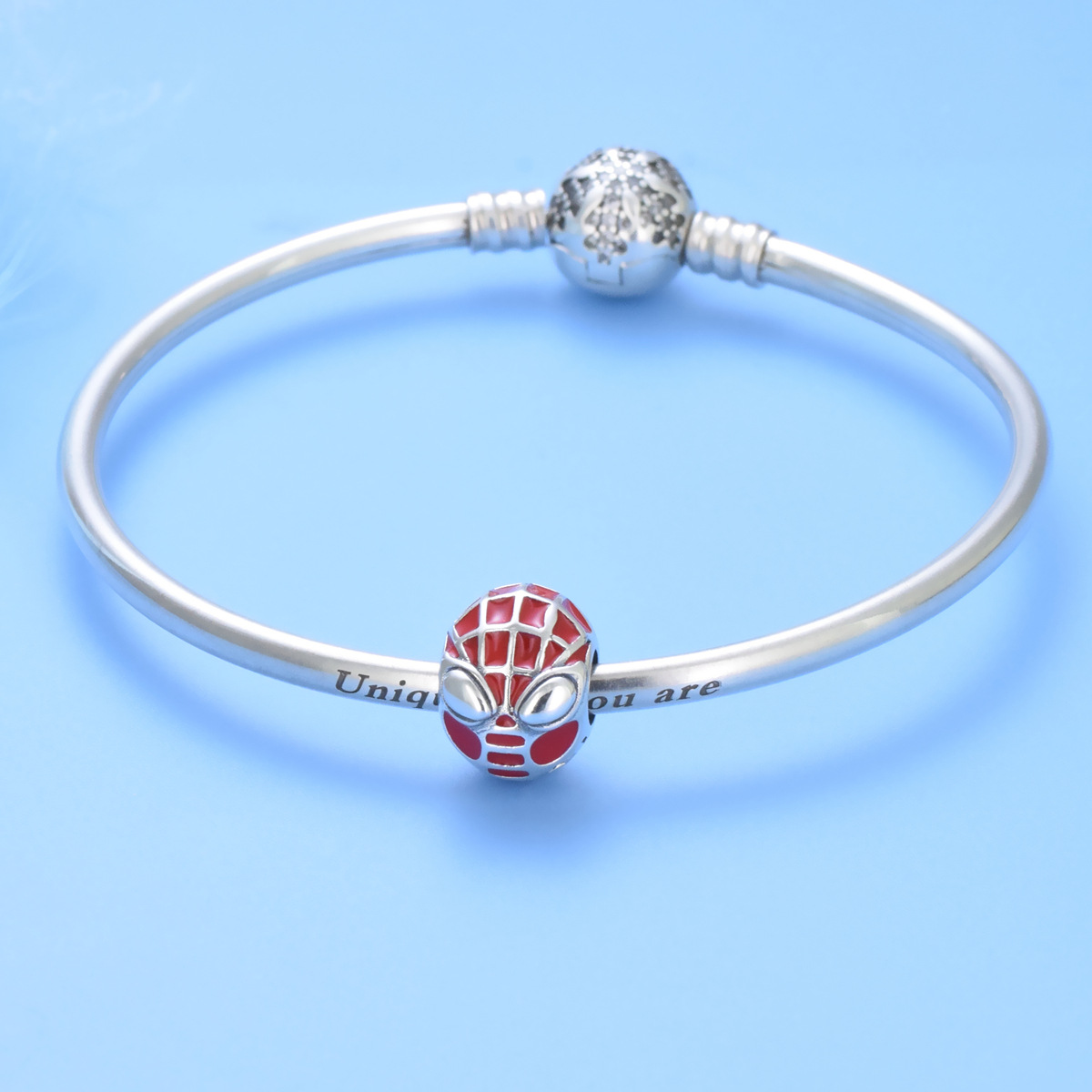 S925 sterling silver bead DIY pendant Spider Man - Image 4