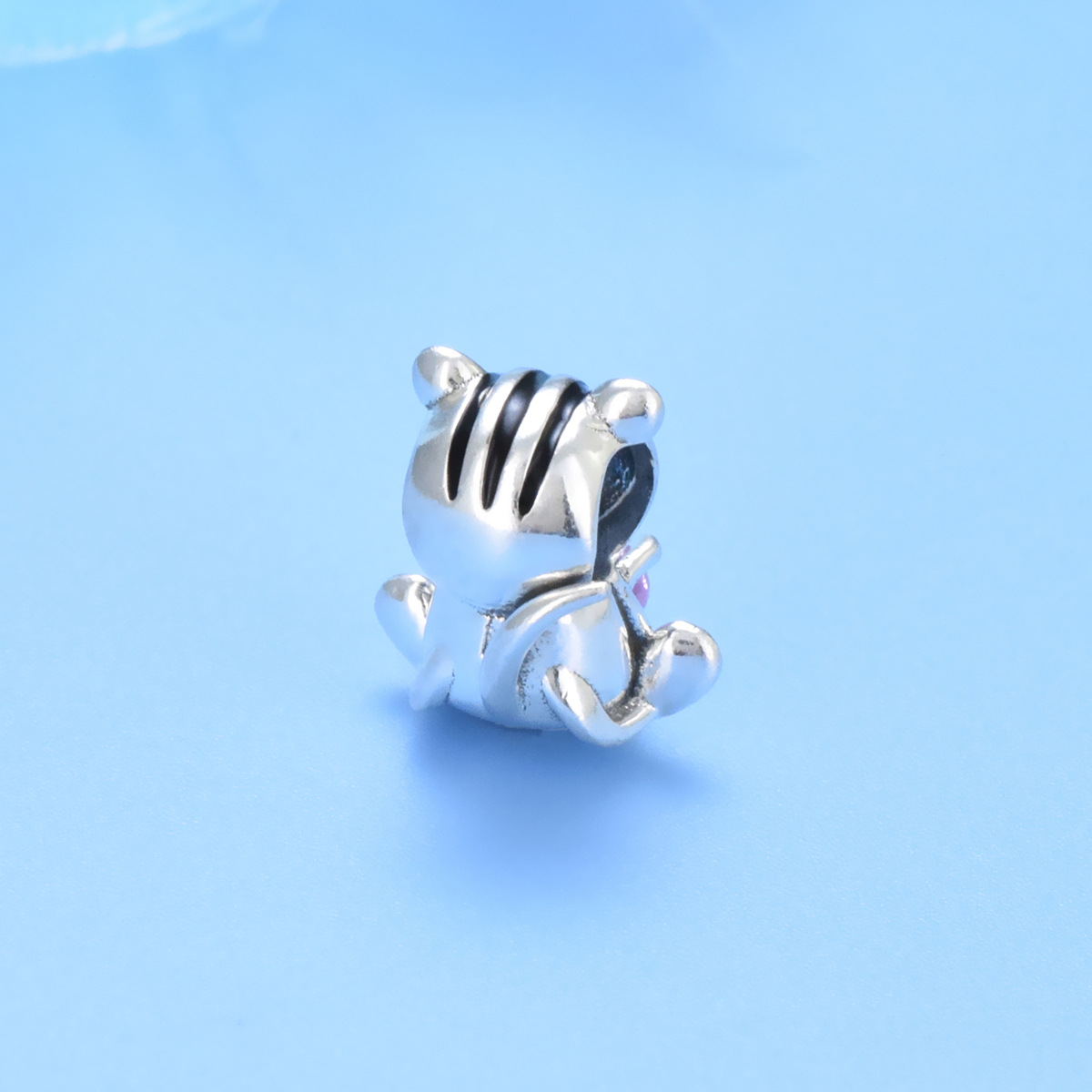 S925 Pure Silver Bead DIY Pendant Little Tiger - Image 4