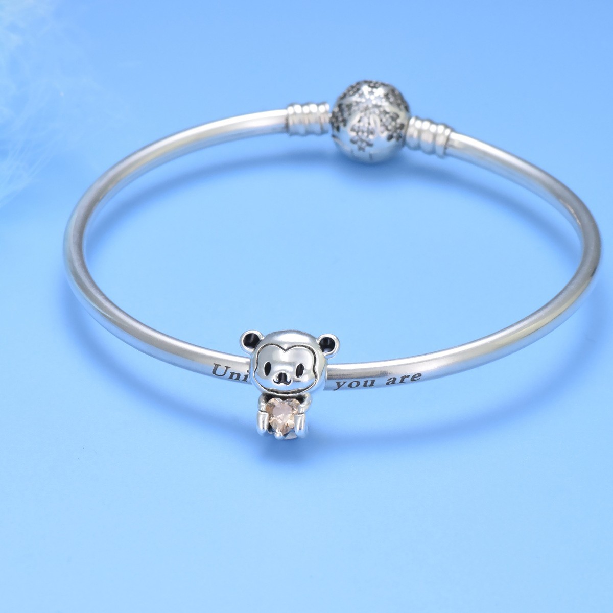 S925 sterling silver bead DIY pendant monkey - Image 4