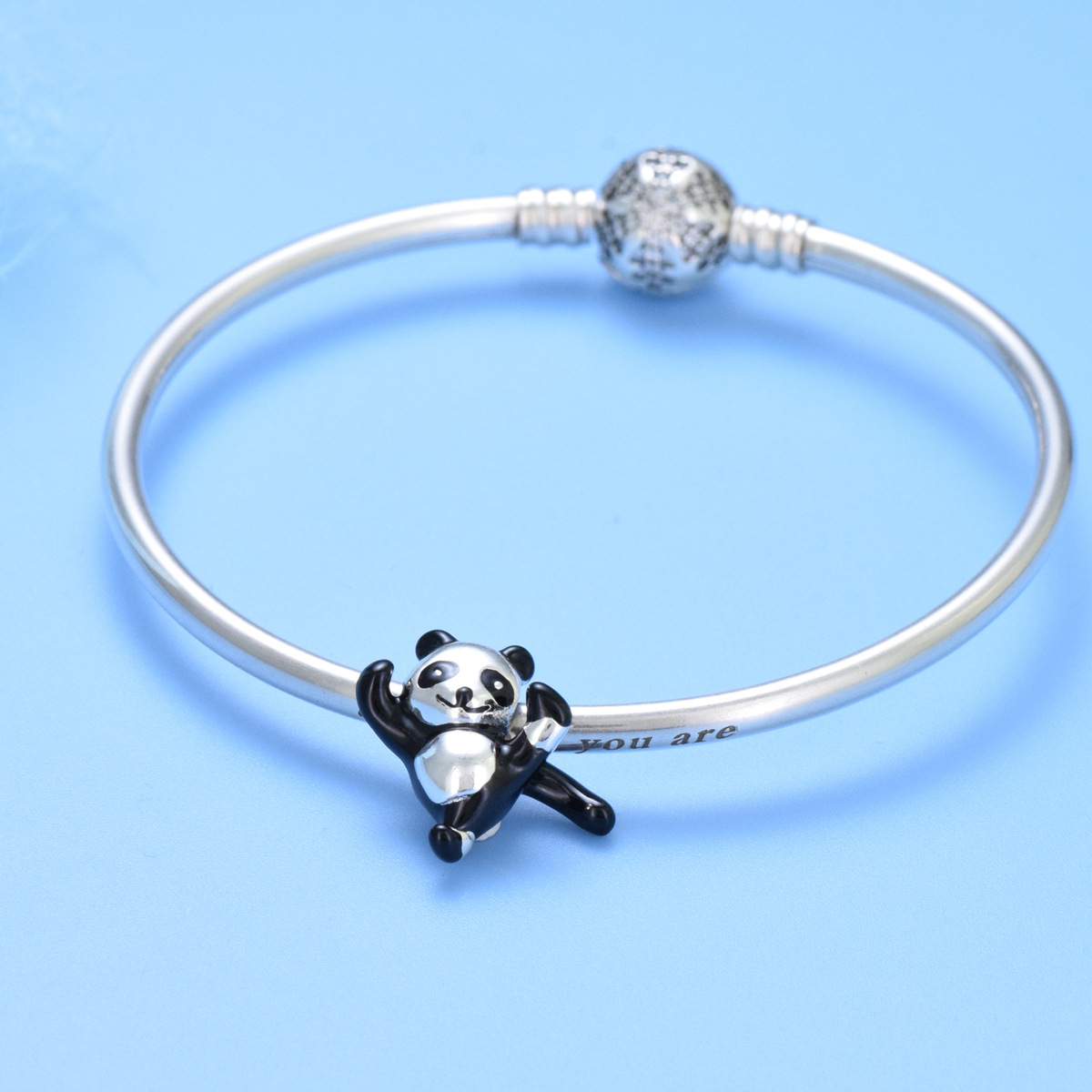S925 sterling silver bead DIY pendant panda - Image 4