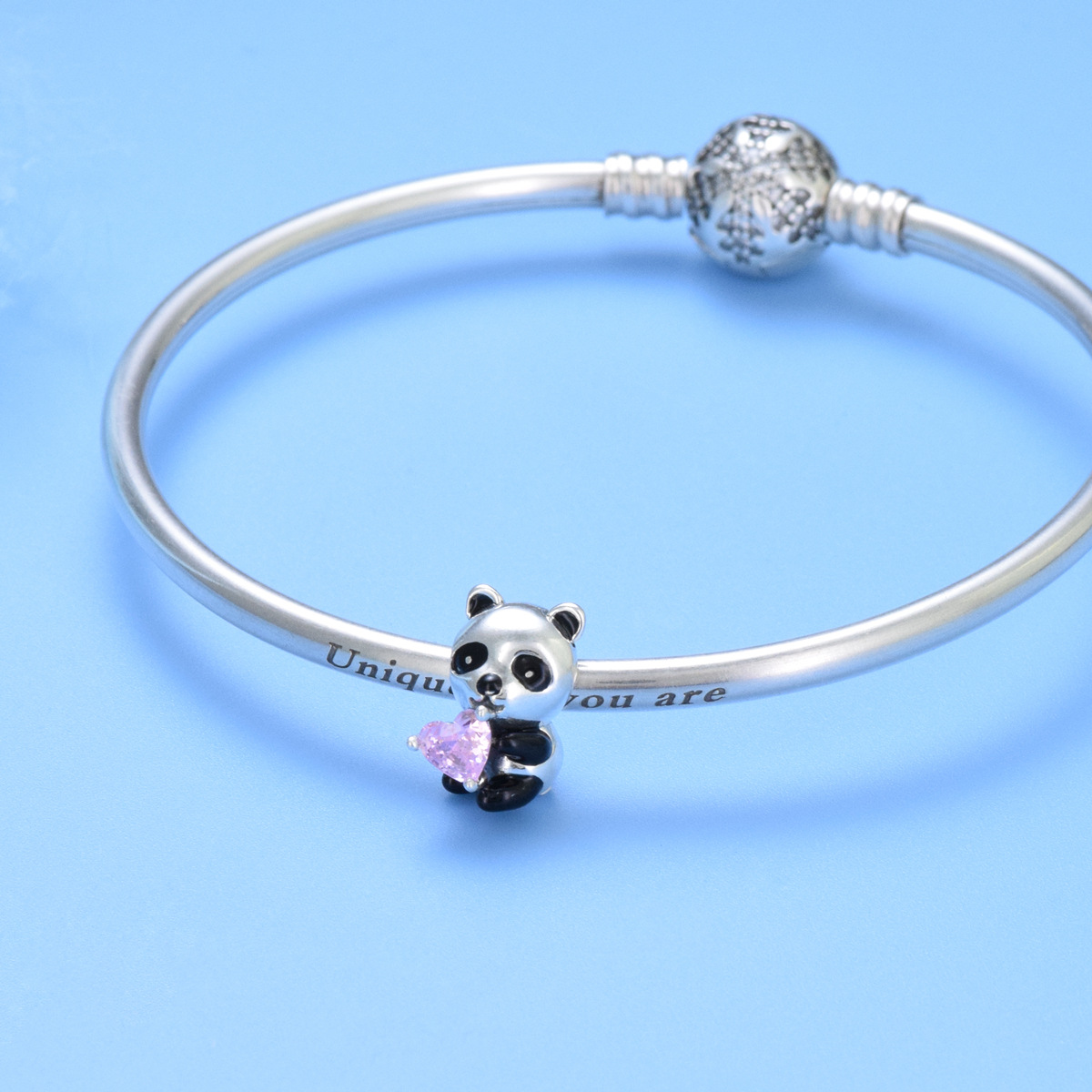 S925 sterling silver bead DIY pendant panda - Image 4