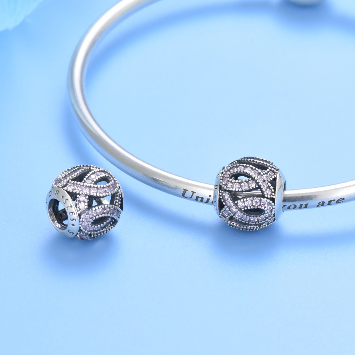 S925 sterling silver bead DIY pendant - Image 5