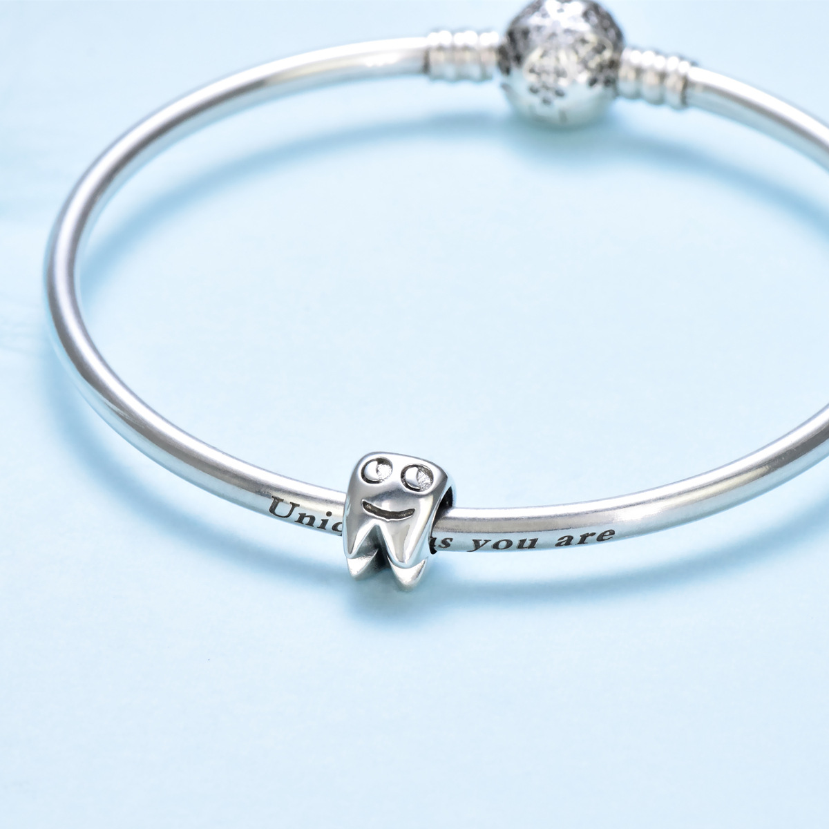 S925 sterling silver bead DIY pendant teeth - Image 4