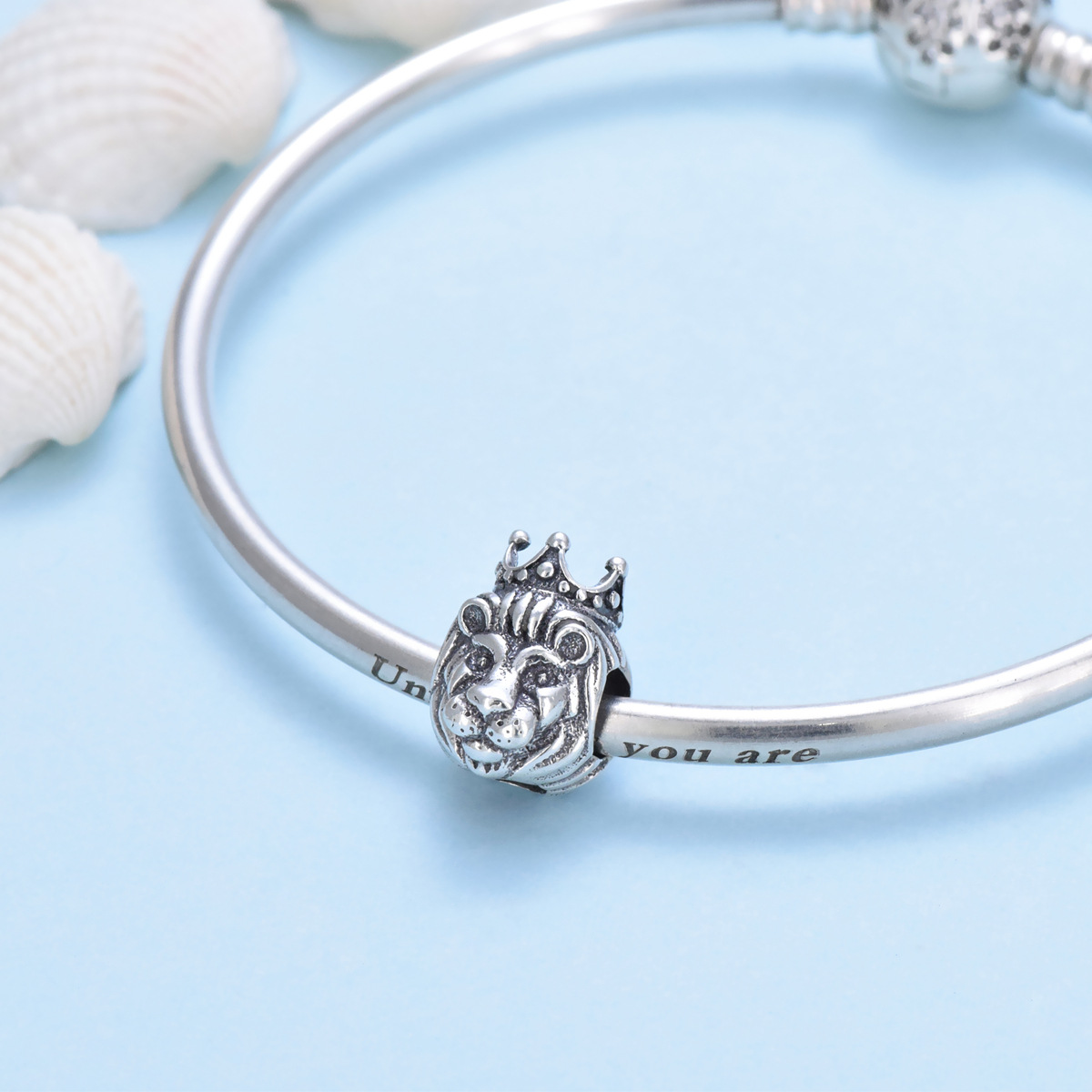 S925 sterling silver bead DIY pendant lion - Image 4