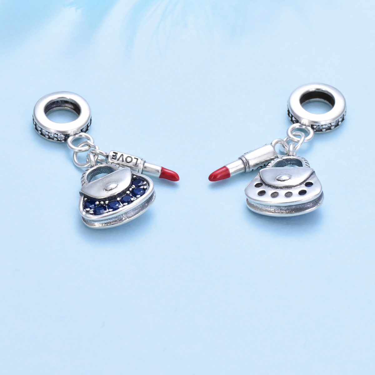 S925 sterling silver bead DIY pendant handbag - Image 4