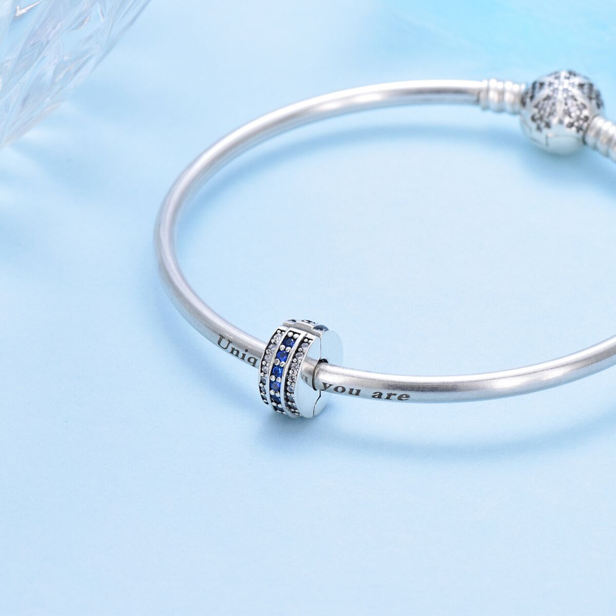 S925 sterling silver bead DIY pendant fixed bead - Image 4