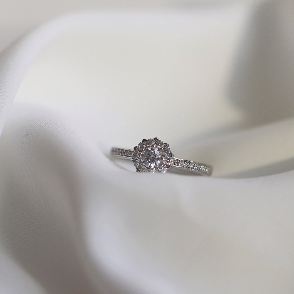 S925 sterling silver snowflake wedding ring for women - Image 3